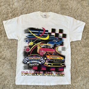 Vintage Michigan Racing 400 All Over Print Tee Car Men’s Sz XL